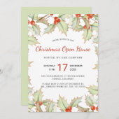 Robuuste moderne kerstopening met florale winter (Voorkant / Achterkant)