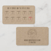 Robuuste, moderne, minimalistische koffiewinkelafd klantenkaartje (Voorkant / Achterkant)