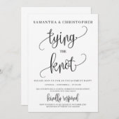 Robuuste moderne typografie die het knoop-verlovin kaart (Voorkant / Achterkant)