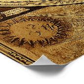 Robuuste mooie  wereldkaart poster (Hoek)