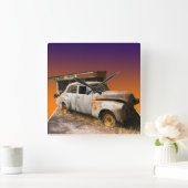 Robuuste  motorauto en tuinwagen, vierkante klok (Huis)