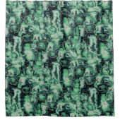 Robuuste mozaïek van abstract afbeelding, in groen douchegordijn (Voorkant)