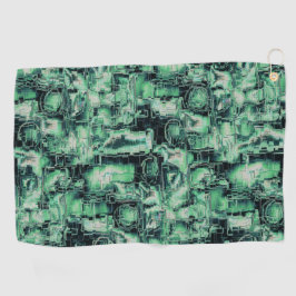 Robuuste mozaïek van abstract afbeelding, met groe golfhanddoek