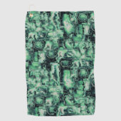 Robuuste mozaïek van abstract afbeelding, met groe golfhanddoek (Voorkant)