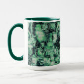 Robuuste mozaïek van abstract afbeelding, met groe mok (Links)