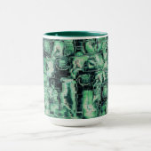 Robuuste mozaïek van abstract afbeelding, met groe mok (Midden)