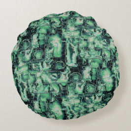 Robuuste mozaïek van abstract afbeelding, met groe rond kussen