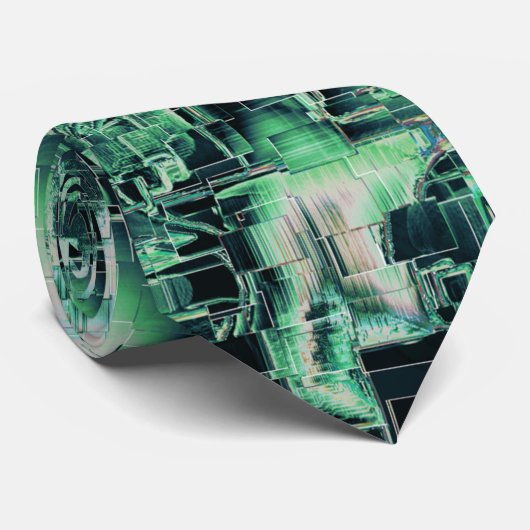 Robuuste mozaïek van abstract afbeelding, met groe stropdas (Opgerold)
