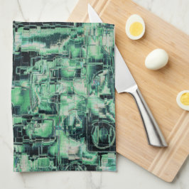 Robuuste mozaïek van abstract afbeelding, met groe theedoek