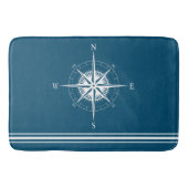 Robuuste Nautical Compass met Stripes Badmat (Voorkant)