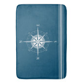Robuuste Nautical Compass met Stripes Badmat (Voorkant Verticaal)