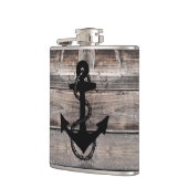 Robuuste nautische achtergrond met ANCHOR | Heupfles (Links)