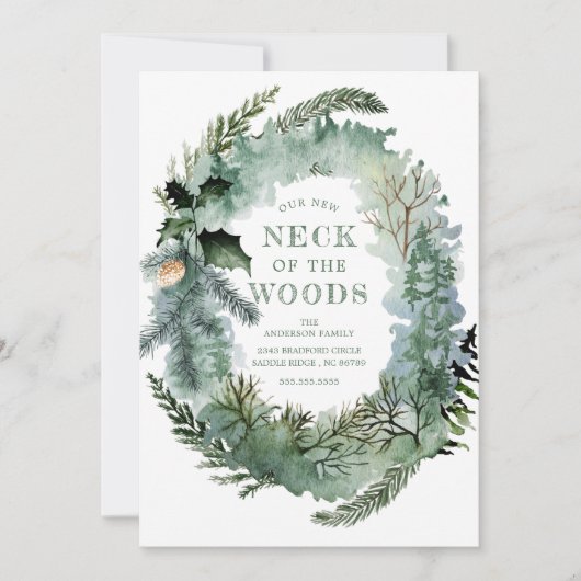 Robuuste nieuwe nek van de Bossen Pine Trees die b Aankondiging (Voorkant)