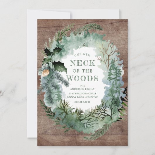 Robuuste nieuwe nek van de Bossen Pine Trees die b Aankondiging (Voorkant)