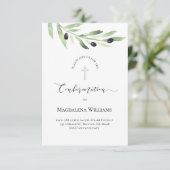 Robuuste olijftak katholieke bevestiging kaart (Staand voorkant)