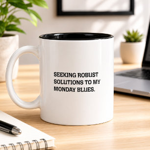 Robuuste Oplossingen Maandag Blues Grappige Werk S Tweekleurige Koffiemok