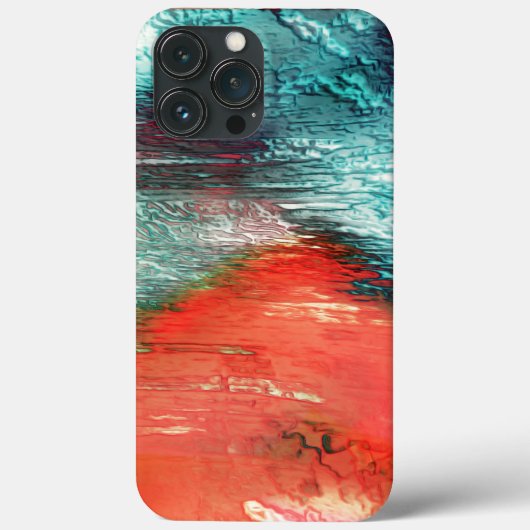 Robuuste oranje blauwe textuur met een aan de zijk Case-Mate iPhone case (Achterkant)