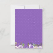 Robuuste Paarse en witte RSVP-kaart, maaltijdoptie RSVP Kaartje (Achterkant)