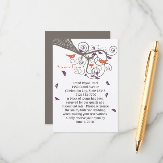 Robuuste Paarse ledergolfaccommodaties Informatiekaartje (Voorkant / Achterkant in situ)