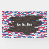 Robuuste Patriotische Camouflage Persoonlijk Spandoek (Horizontaal)