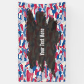Robuuste Patriotische Camouflage Persoonlijk Spandoek (Verticaal)