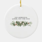 Robuuste pine eerste Kerstmis in ons nieuwe thuisc Keramisch Ornament (Achterkant)