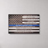 Robuuste politiefunctionarissen gebeden met een bl canvas afdruk (Voorkant)