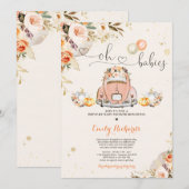 Robuuste pompoen met twee pompoenen per Baby showe Kaart (Voorkant / Achterkant)