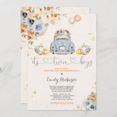 Robuuste pompoen met twee pompoenen per Baby showe Kaart (Voorkant / Achterkant)