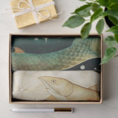 Robuuste primitieve vrouw met ontkoppeling van vis tissuepapier (Geschenk)