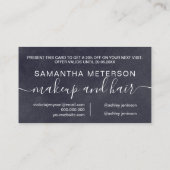 Robuuste professionele typografie van zwarte karto kortingskaartje (Achterkant)