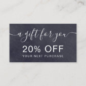 Robuuste professionele typografie van zwarte karto kortingskaartje (Voorkant)