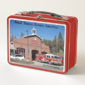 Robuuste & Ready Fire Station foto op een lunchbox (Voorkant)