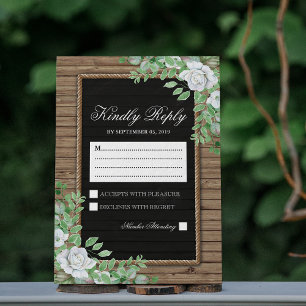 Robuuste respons   Organic Greenery Wedding RSVP