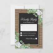 Robuuste respons | Organic Greenery Wedding RSVP Kaartje (Voorkant)