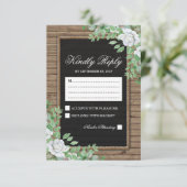 Robuuste respons | Organic Greenery Wedding RSVP Kaartje (Staand voorkant)