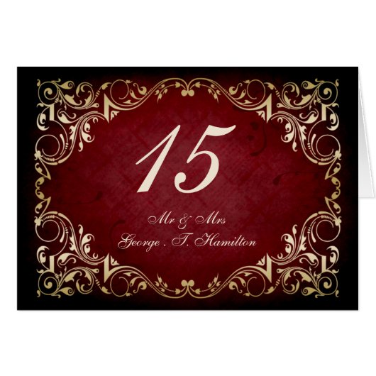 Robuuste rode bruinkttafel voor de bruiloft (Voorkant Horizontaal)