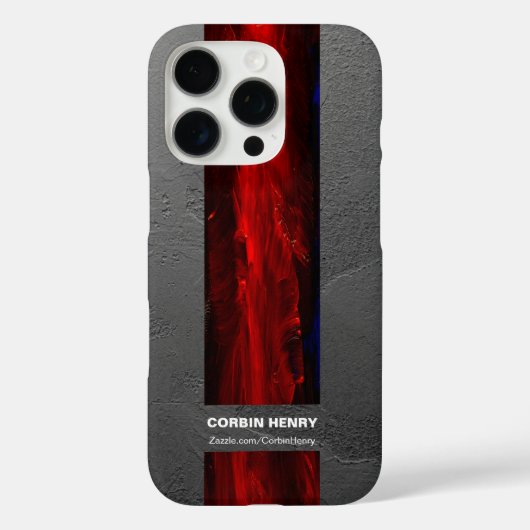 Robuuste Rode Naam Abstracte Textuur Case-Mate iPhone Case (Achterkant)