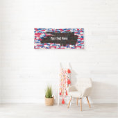Robuuste Rode Wit & Blauwe Camouflage Lange Spandoek (Insitu)