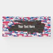 Robuuste Rode Wit & Blauwe Camouflage Lange Spandoek (Horizontaal)