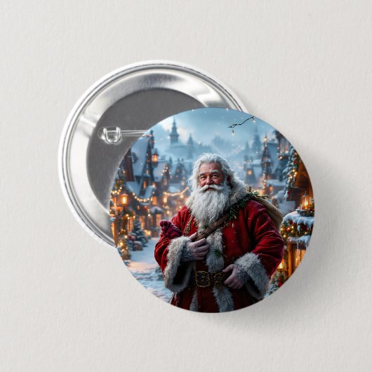 Robuuste Santa Button (Voorkant /achterkant)