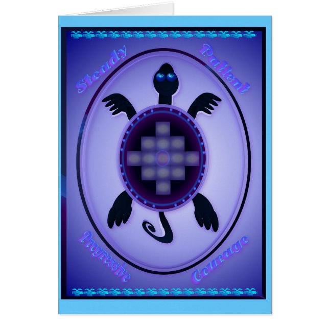 Robuuste schildpad - briefkaart (Voorkant)