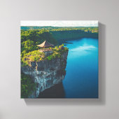 Robuuste schoonheid: de rand van een schiereiland canvas afdruk (Voorkant)