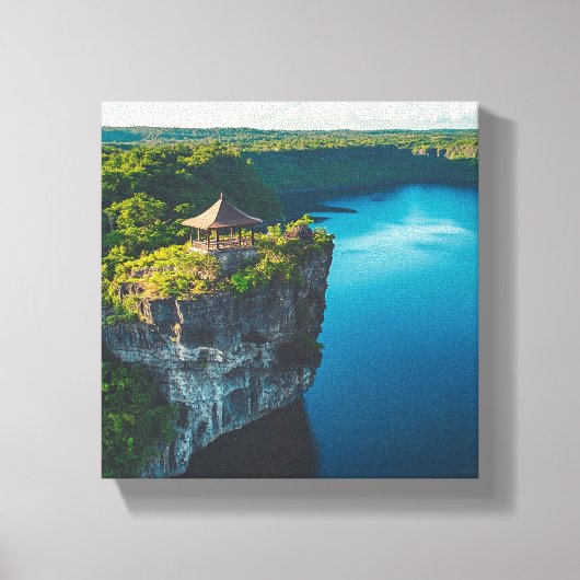 Robuuste schoonheid: de rand van een schiereiland canvas afdruk (Voorkant)