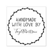 Robuuste schrijfbewerking met liefde en aangepaste  zelfinktende stempel (Design)