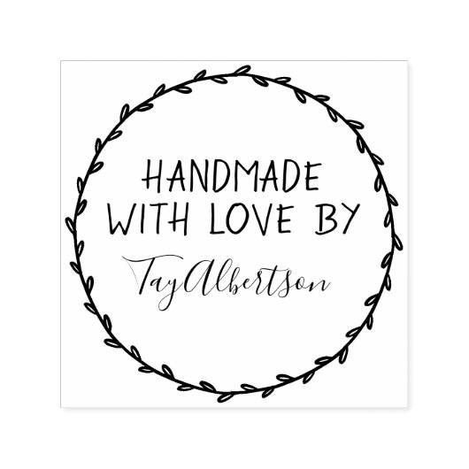 Robuuste schrijfbewerking met liefde en aangepaste zelfinktende stempel (Design)