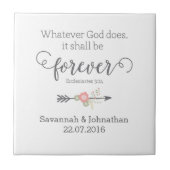 Robuuste scripts Christelijke Art Wedding Gift Tegeltje (Voorkant)