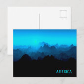 Robuuste Smokey Blue Jagged Mountains Amerika Briefkaart (Voorkant / Achterkant)
