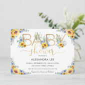 Robuuste soennitische zonnebloem Blauwe Floral     Kaart (Staand voorkant)