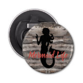 Robuuste stijl met MERMAID-ontwerp | Button Flesopener (Voorkant)